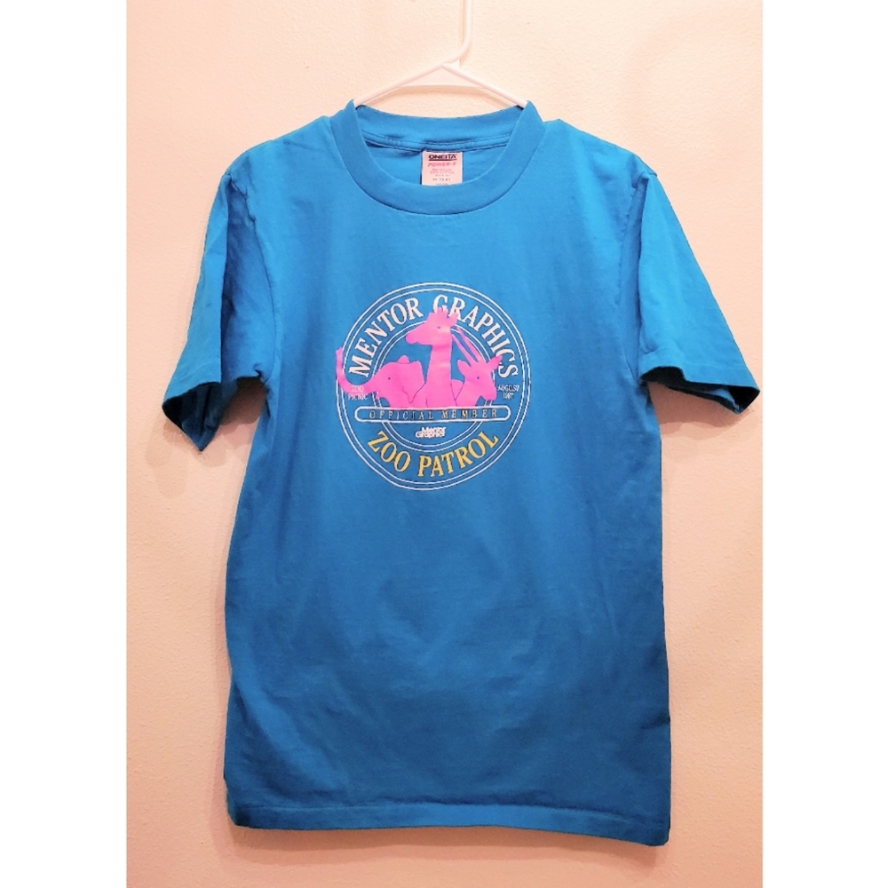 [Vintage] Womens Blue Zoo T-shirt Retro St…